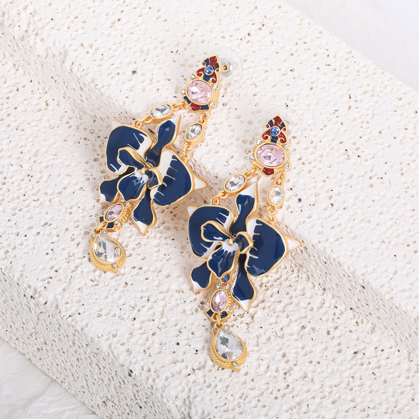 Flower Decor Drop Earrings