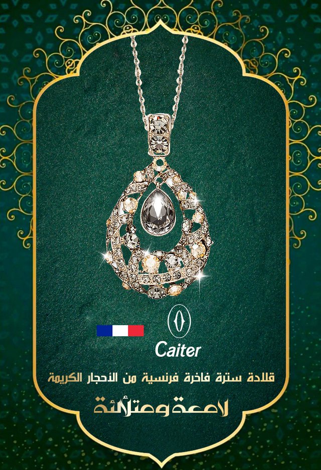 Diamond water drop shaped pendant