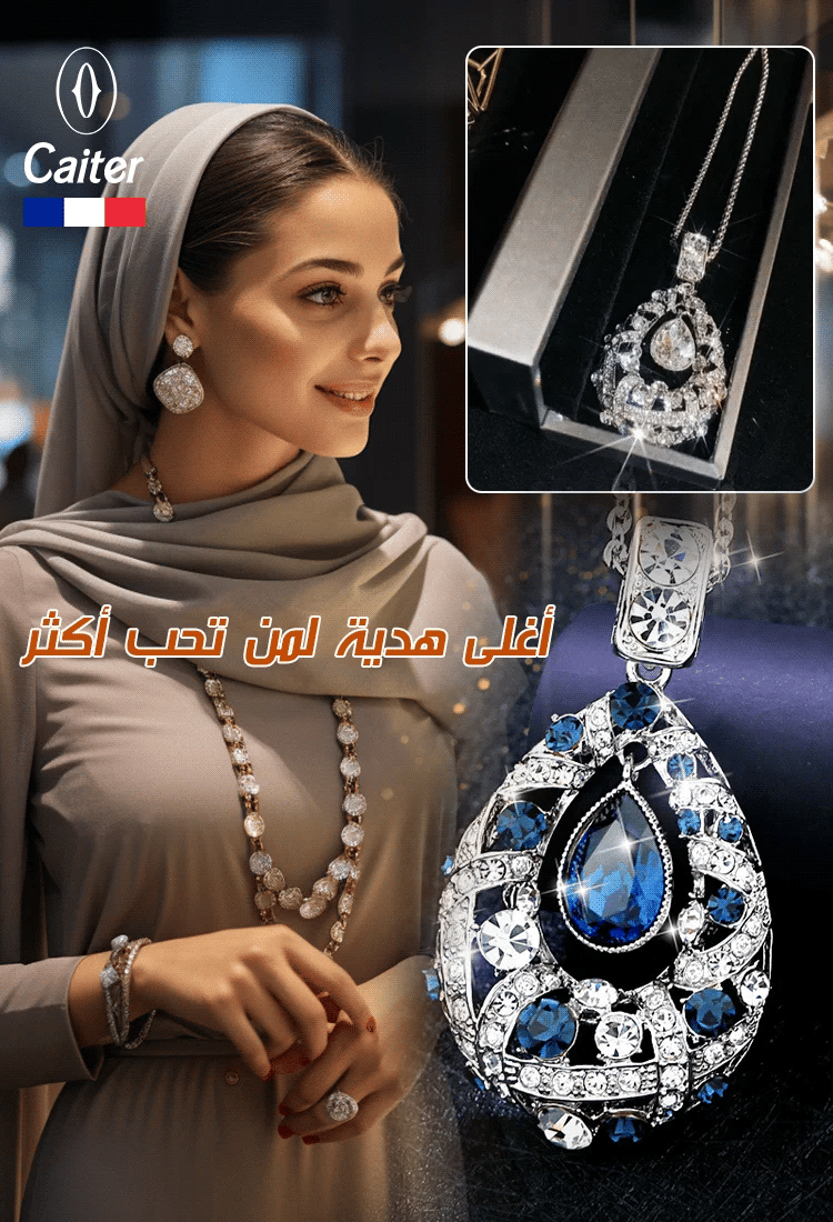 Diamond water drop shaped pendant